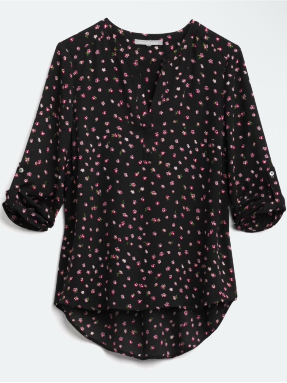 Daniel Rainn Koda split neck floral blouse